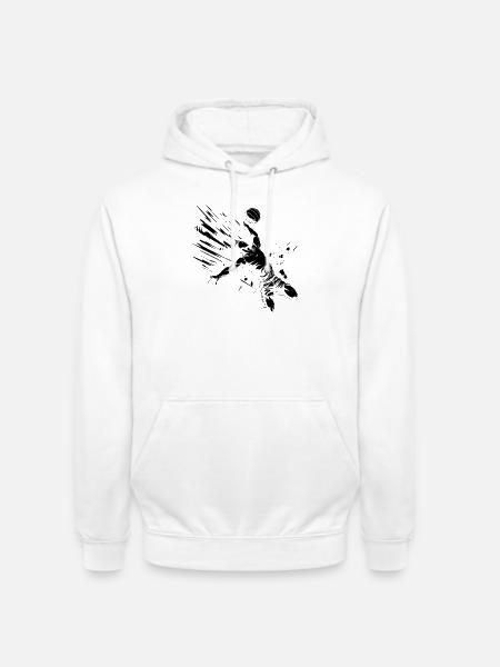 Volleyballer Zeichnung - Unisex Hoodie - Weiß