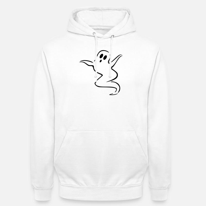 fantôme - Sweat-shirt à capuche unisexe - blanc