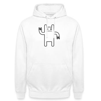 Monster Rock | Lustiges Manga Festival Design - Unisex Hoodie - Weiß - Vorne - AI Model Male 185 dark (185cm) & AI Model Female 172 dark (172cm)