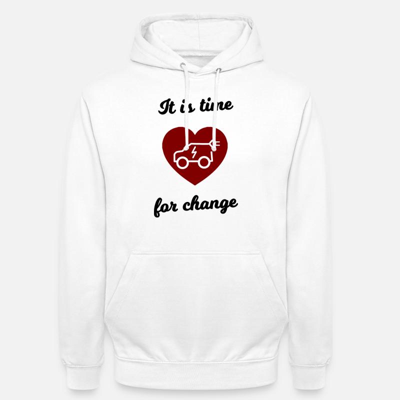 Voitures électriques - Sweat-shirt à capuche unisexe - blanc