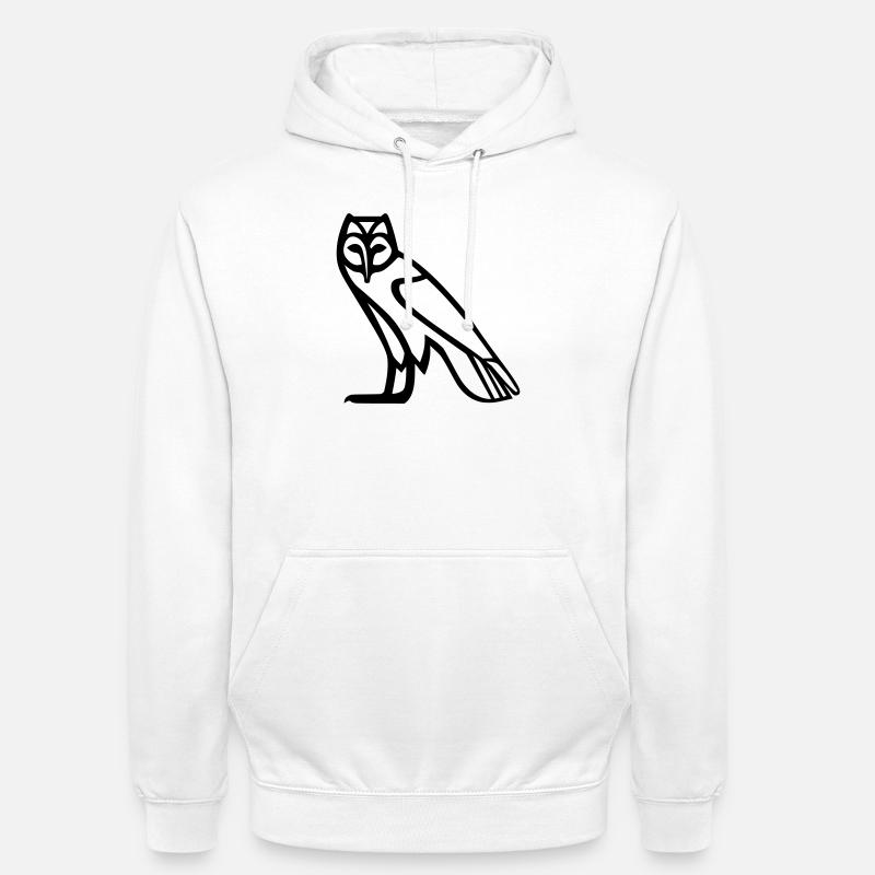 Eulen-Hieroglyphe - Unisex Hoodie - Weiß