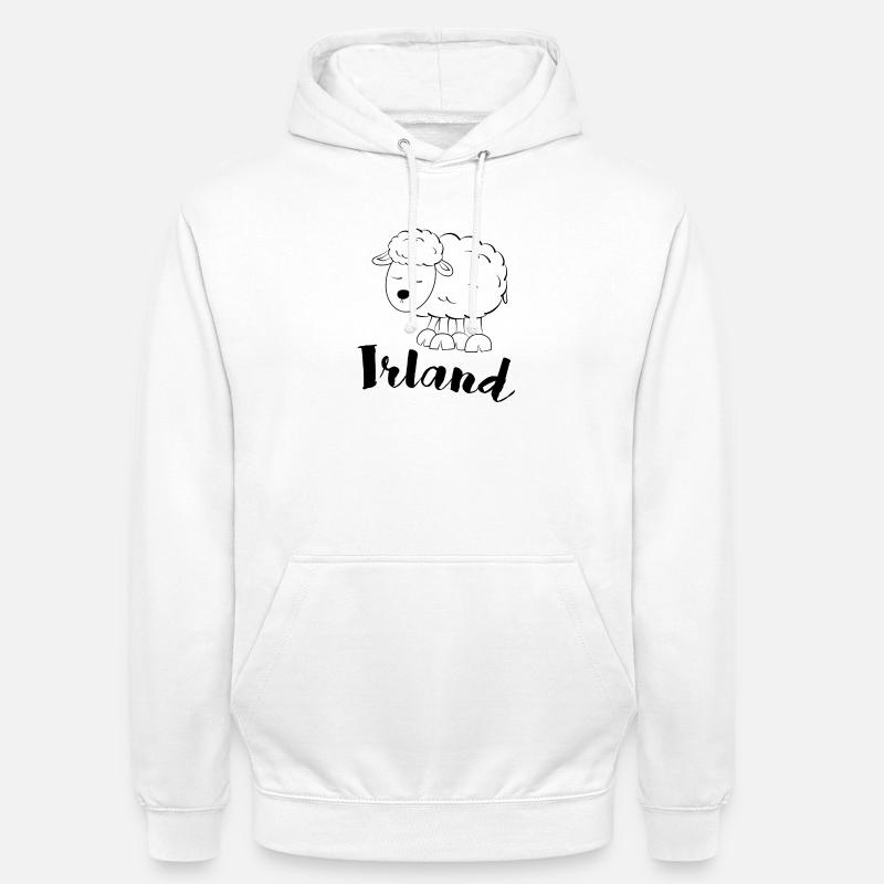 Moutons d’Irlande - Sweat-shirt à capuche unisexe - blanc