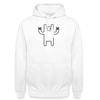 Monster Rock – Festival Comic Kawaii - Unisex Hoodie - Weiß - Vorne - AI Model Male 185 dark (185cm) & AI Model Female 172 dark (172cm)