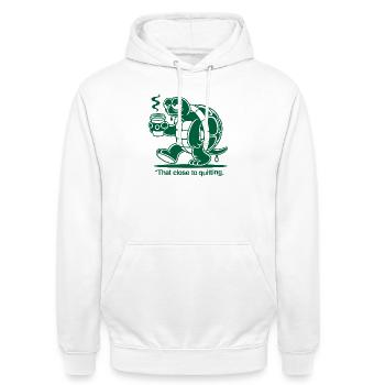 Big fatigue - Unisex Hoodie - white - Front - AI Model Male 185 dark (185cm) & AI Model Female 172 dark (172cm)