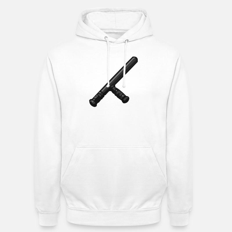 Dark Baton Graphic - Sweat-shirt à capuche unisexe - blanc