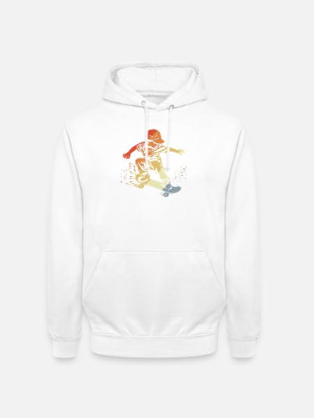 Skateboard Kind Retro - Unisex Hoodie - Weiß