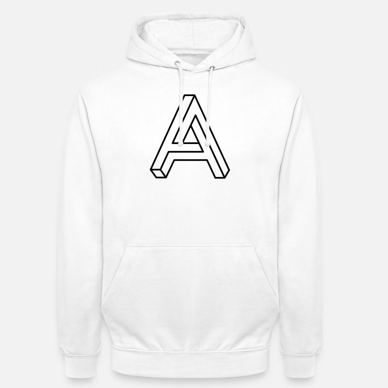 Impossible Shape – Optical Illusion Design - Unisex Hoodie - white