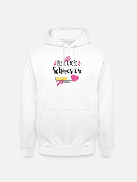 Beste Große Schwester Loading - Unisex Hoodie - Weiß