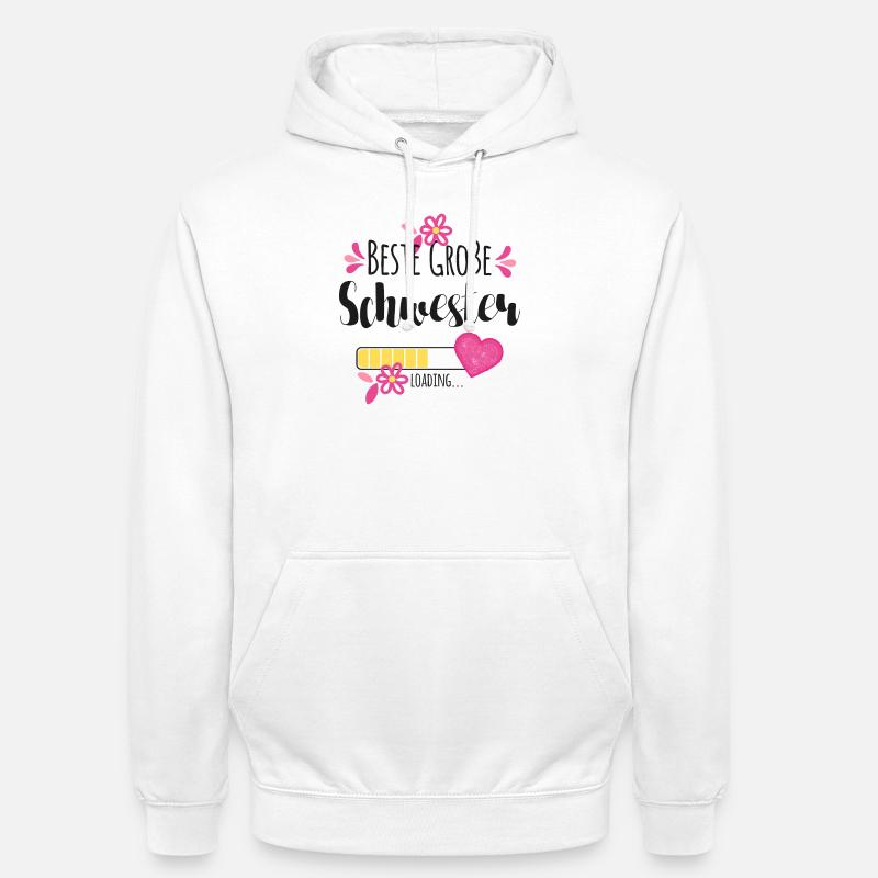 Beste Große Schwester Loading - Unisex Hoodie - Weiß