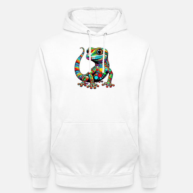 Gecko - Sweat-shirt à capuche unisexe - blanc