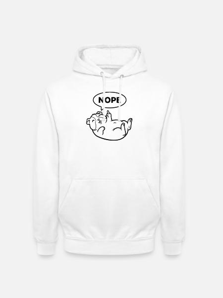 Meerschweinchen Mittelfinger Kontur - Unisex Hoodie - Weiß