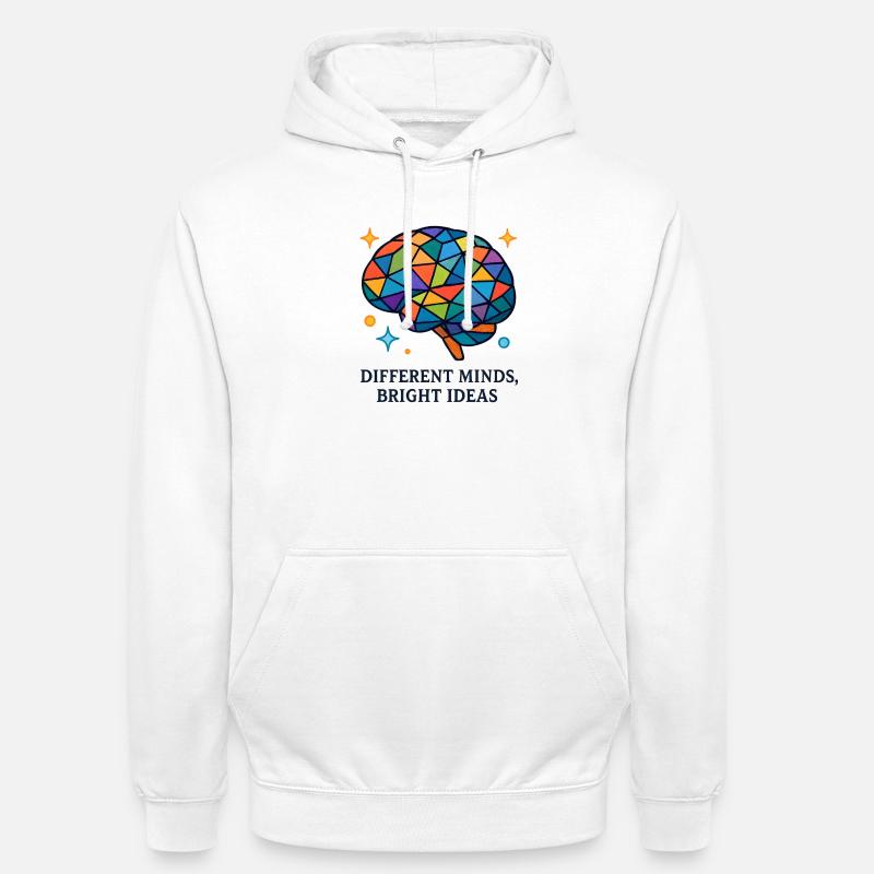 Mosaic Brain: Multiple Ideas - Unisex Hoodie - white