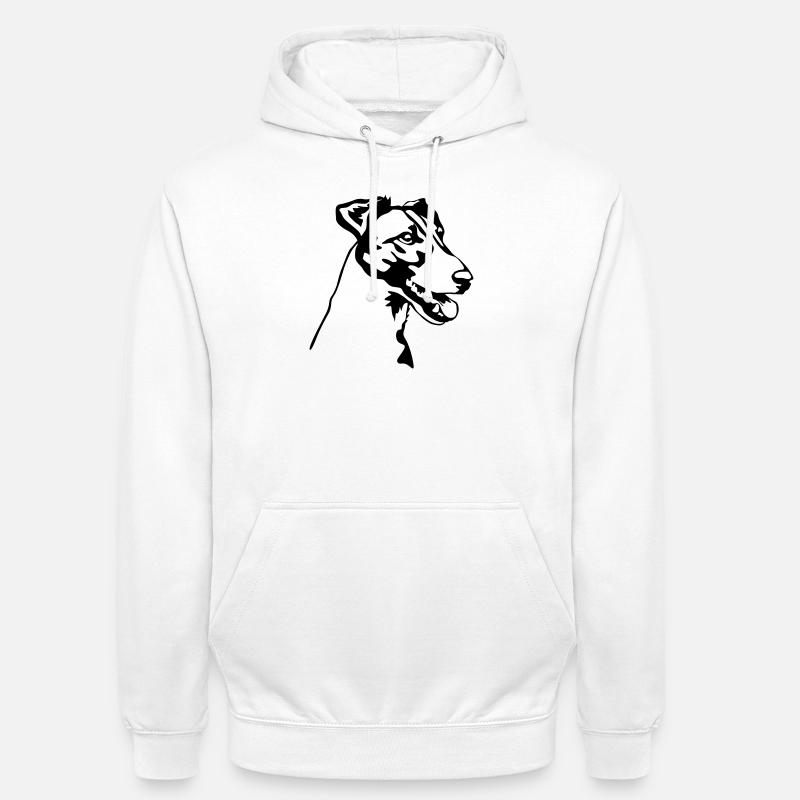 Tête de Fox Terrier - Sweat-shirt à capuche unisexe - blanc
