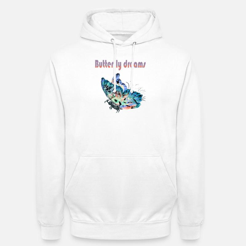 SCHMETTERLINGSTRÄUME - Unisex Hoodie - Weiß