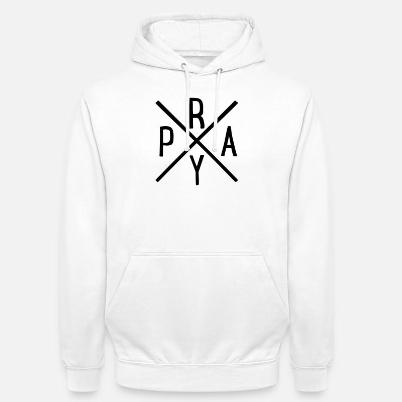 prier - Sweat-shirt à capuche unisexe - blanc