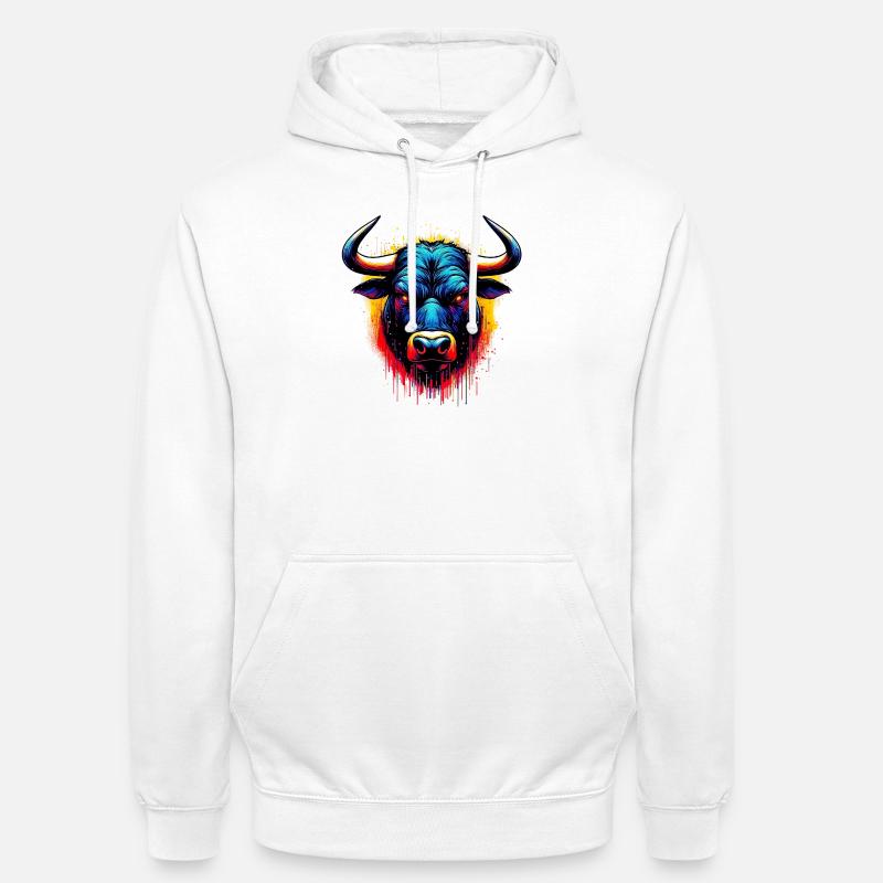 Bull - Unisex Hoodie - white