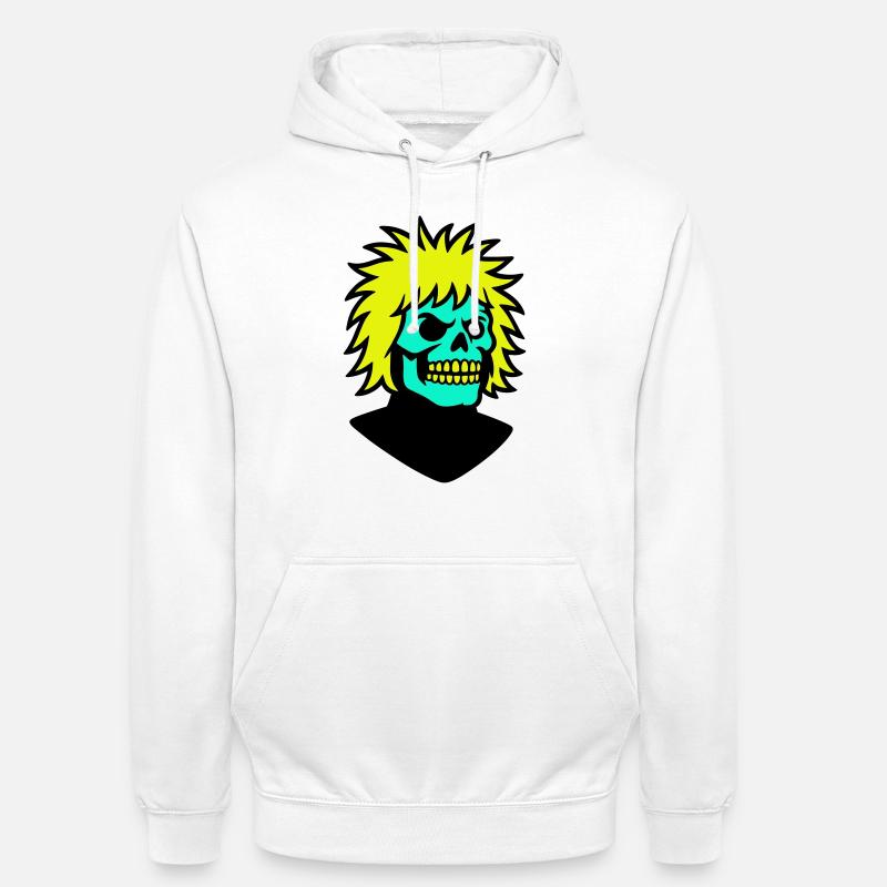 Skullman mit cooler Frisur - Unisex Hoodie - Weiß
