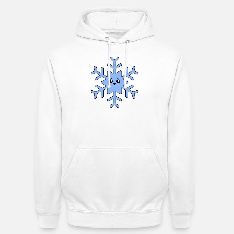 Flocon de neige kawaii mignon - Sweat-shirt à capuche unisexe - blanc