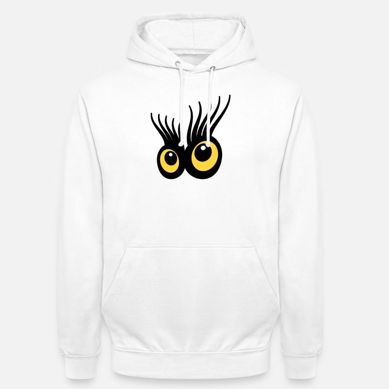 Yeux - Sweat-shirt à capuche unisexe - blanc