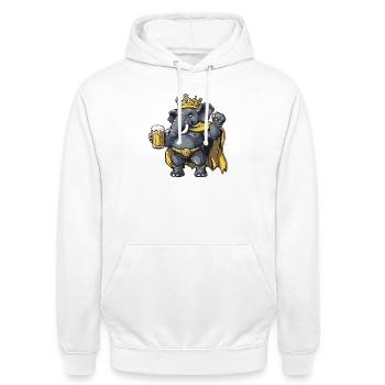 Mammut Le Roi de la Bière - Sweat-shirt à capuche unisexe - blanc - Devant - AI Model Male 185 dark (185cm) & AI Model Female 172 dark (172cm)