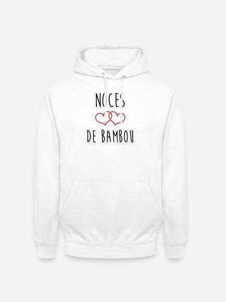 Bambushochzeit 79 Jahre Ehe - Unisex Hoodie - Weiß