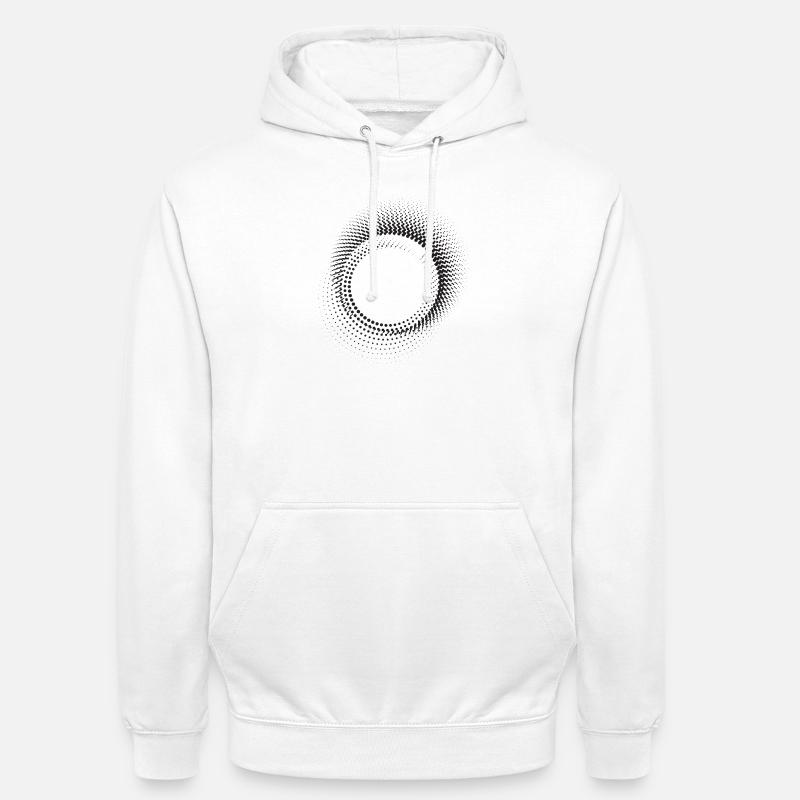 Halo Dot Ring Pattern - Unisex Hoodie - white