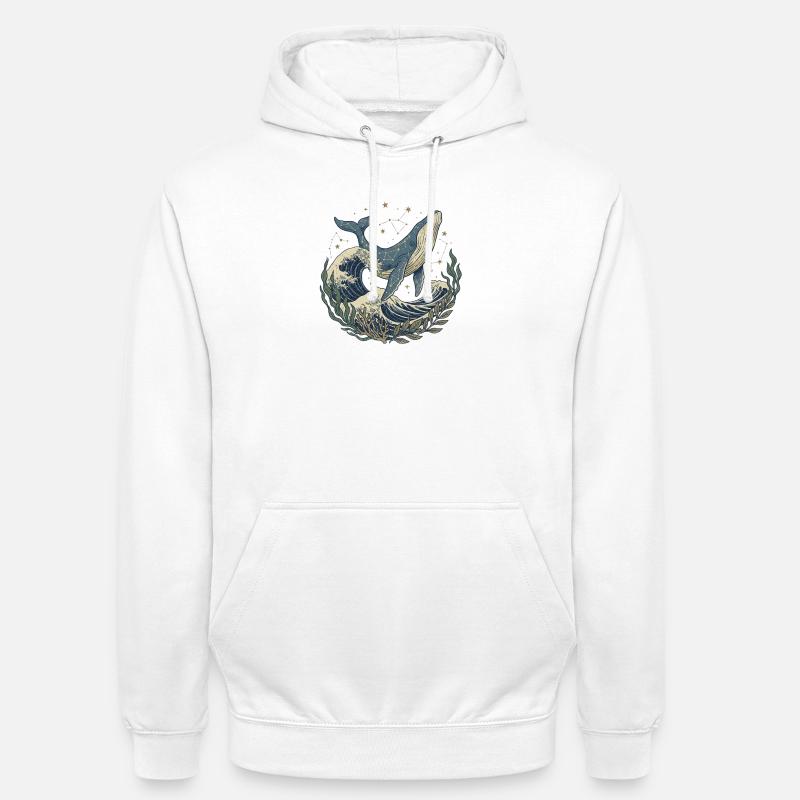 La Baleine - Pilier de l'océan - Sweat-shirt à capuche unisexe - blanc