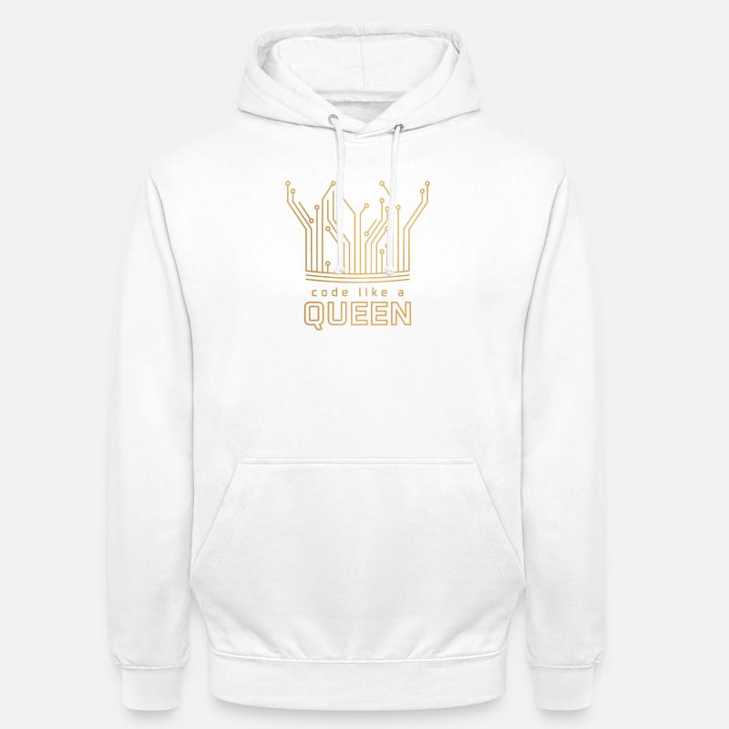 Code Like a Queen - Unisex Hoodie - Weiß