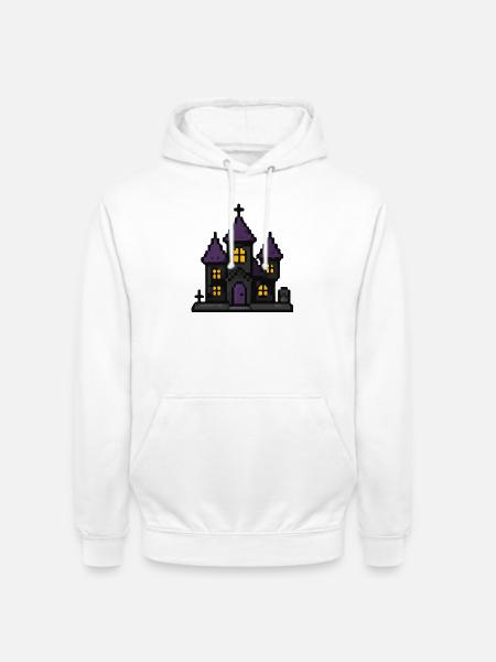 Purpurnacht-Spukhaus - Unisex Hoodie - Weiß