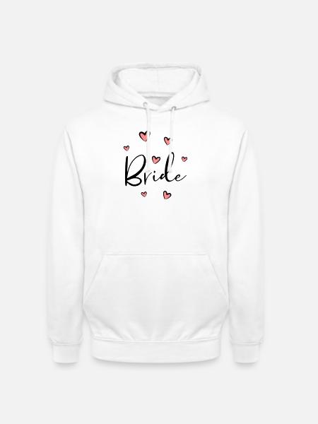 Bride Heart Bachelorette Party Gift - Unisex Hoodie - white