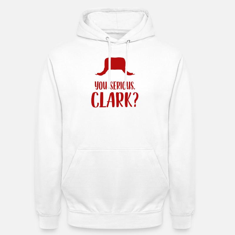 Vous serieux Clark - Sweat-shirt à capuche unisexe - blanc