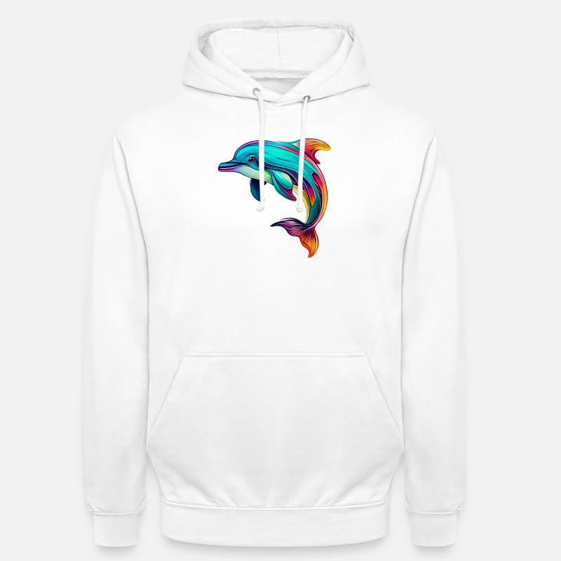 Delfin - Unisex Hoodie - Weiß