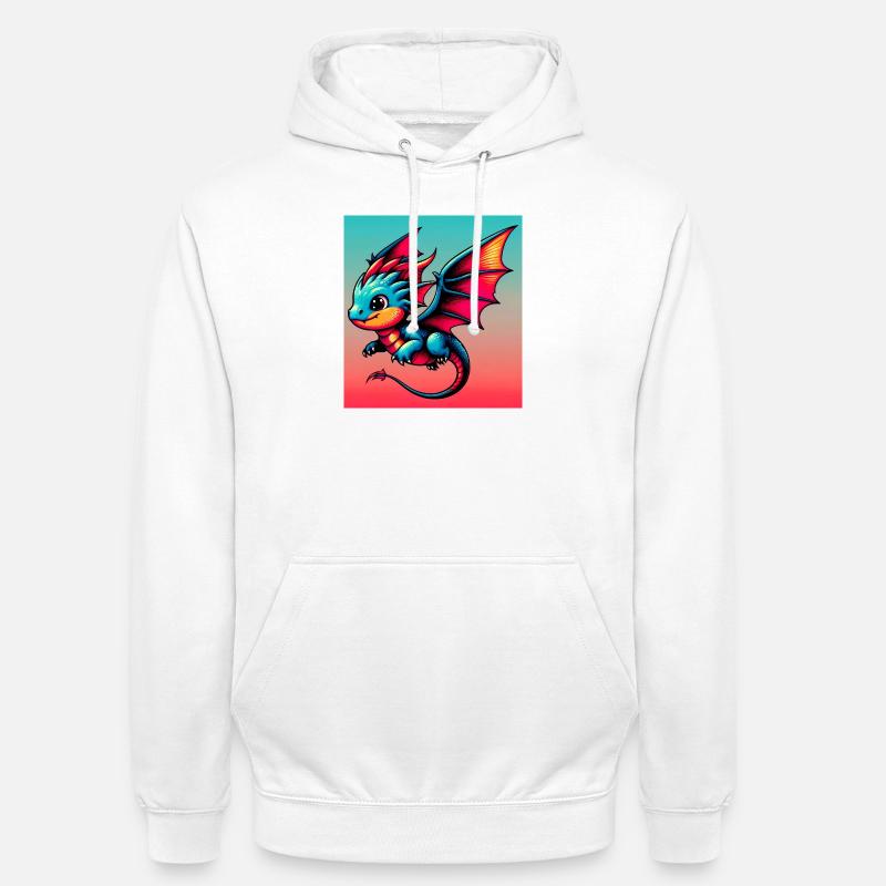 Drago - Felpa con cappuccio unisex - bianco