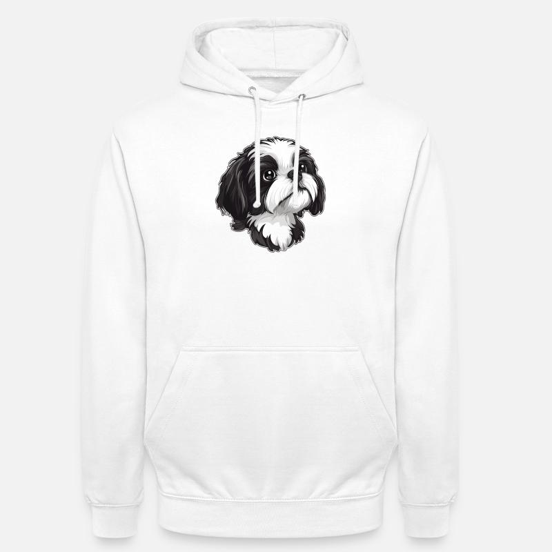 Shih Tzu - Sweat-shirt à capuche unisexe - blanc