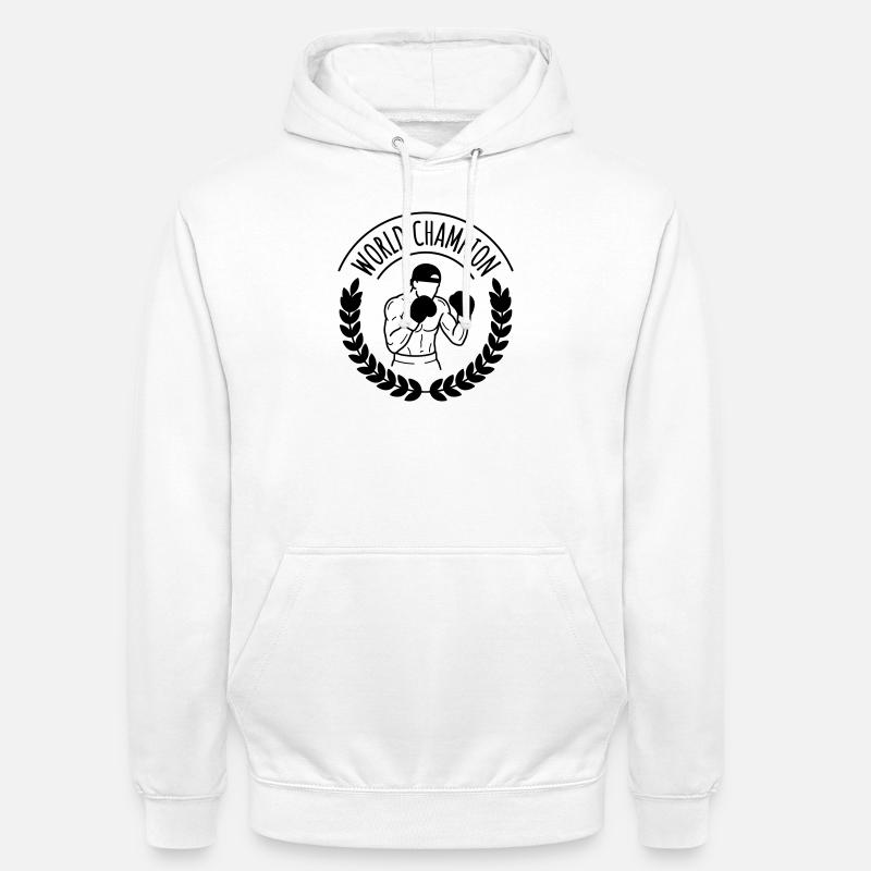 boxe - Sweat-shirt à capuche unisexe - blanc