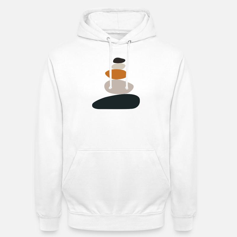 Stone Stack Zen Balance - Unisex Hoodie - white