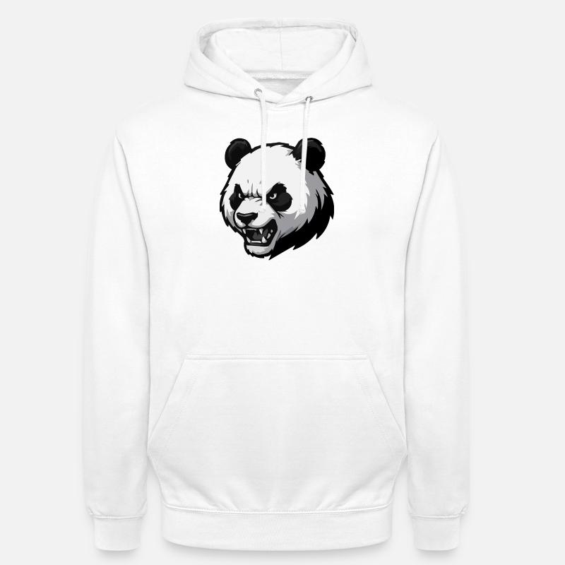Imprimer vectoriel Angry Panda - Sweat-shirt à capuche unisexe - blanc