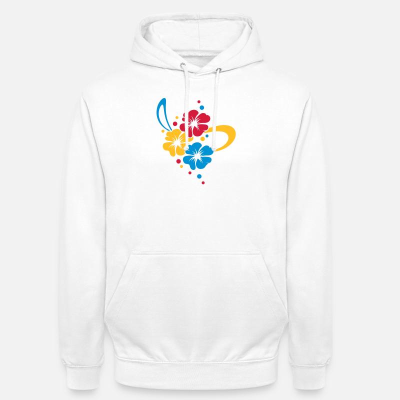 Bouquet de fleurs avec ruban - Sweat-shirt à capuche unisexe - blanc