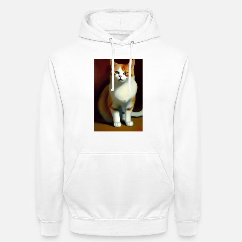 Image du chat - Sweat-shirt à capuche unisexe - blanc