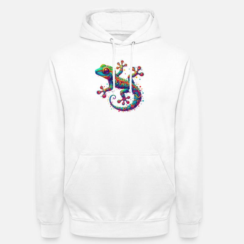 Gecko - Sweat-shirt à capuche unisexe - blanc