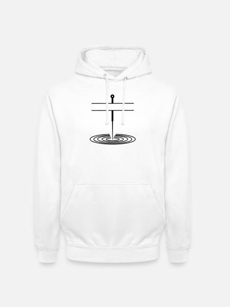 Agopuntura Logo Nome Banner - Felpa con cappuccio unisex - bianco
