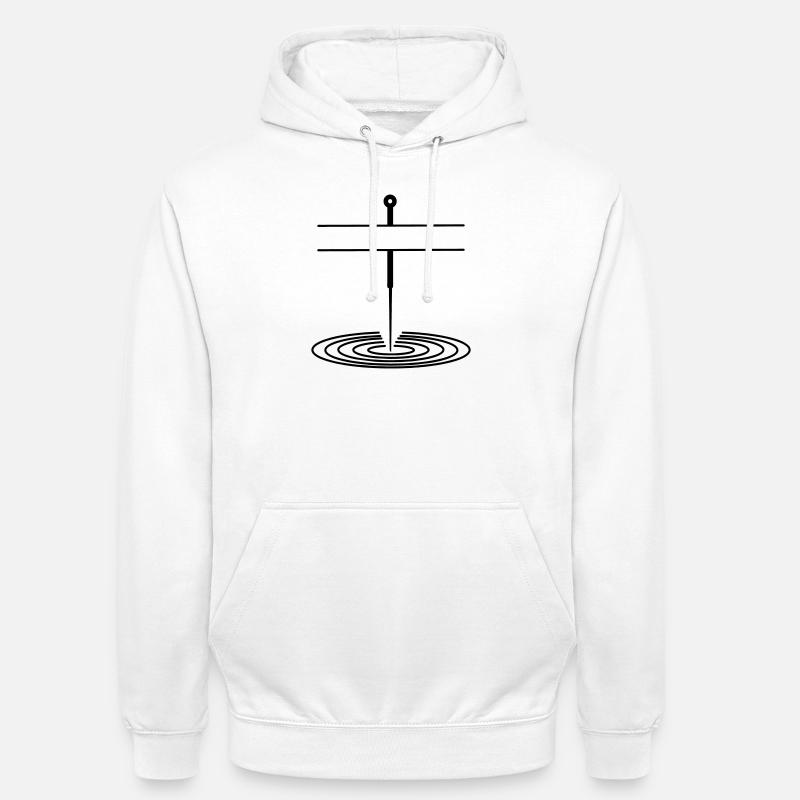 Bannière de nom de logo d’acupuncture - Sweat-shirt à capuche unisexe - blanc