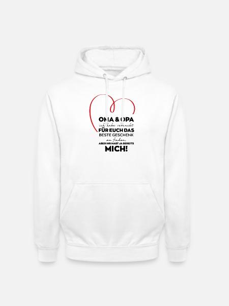 Oma Opa Großeltern lustiges Geschenk - Unisex Hoodie - Weiß