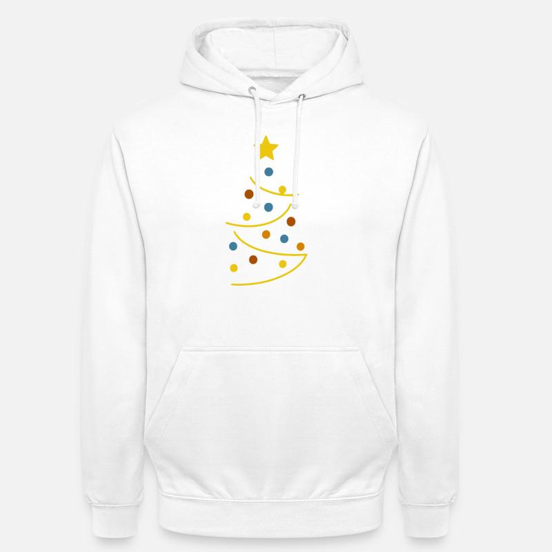 Arbre de Noël coloré et graphique - Sweat-shirt à capuche unisexe - blanc