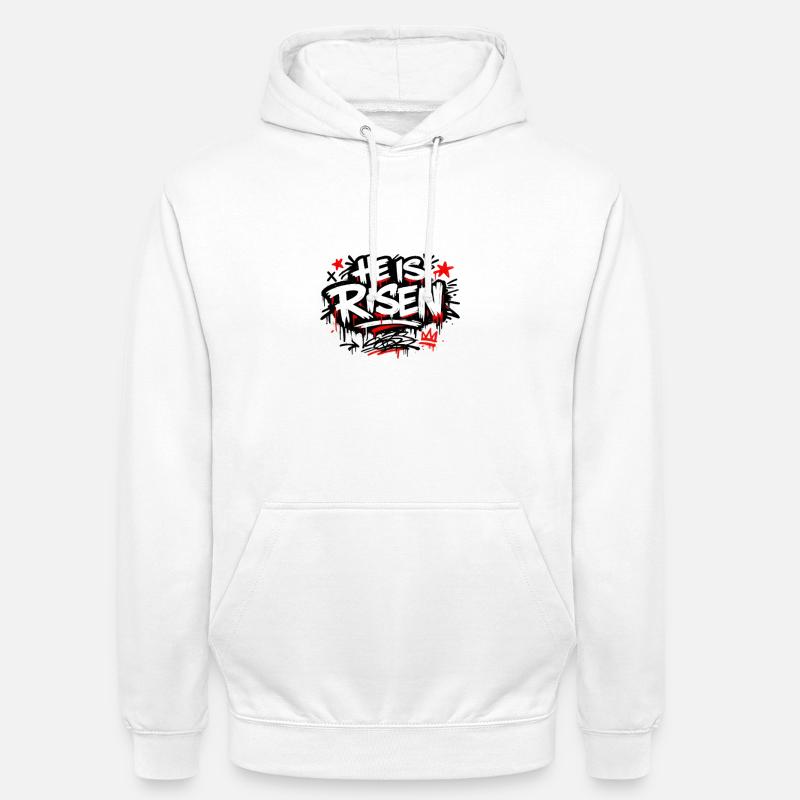 Il est Risen Graffiti Easter - Sweat-shirt à capuche unisexe - blanc