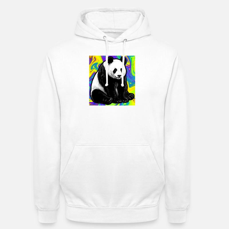 panda - Sweat-shirt à capuche unisexe - blanc