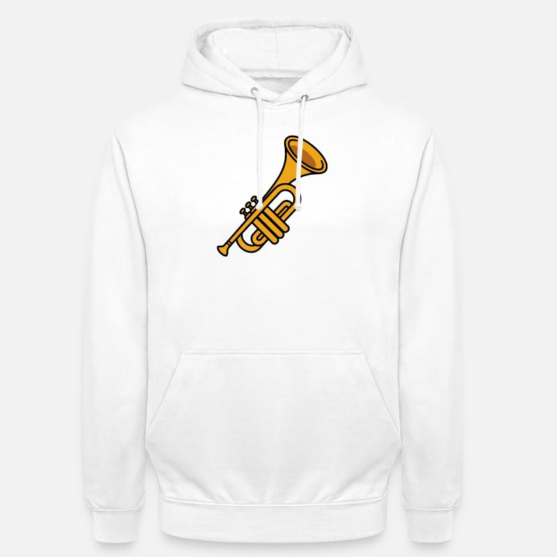 Trompette - Sweat-shirt à capuche unisexe - blanc