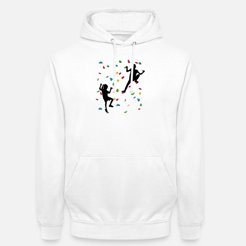 Climbing Wall Kids – Junge Kletterer - Unisex Hoodie - Weiß
