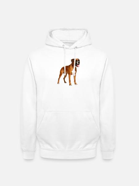 Happy Boxer Profil - Unisex Hoodie - Weiß