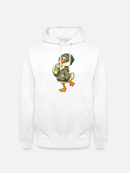 Süße Ente mit Matcha Latte - Unisex Hoodie - Weiß